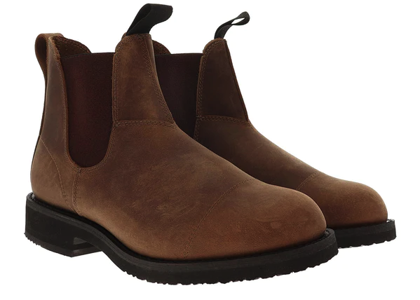 A pair of brown Canada West Slip-on work boots