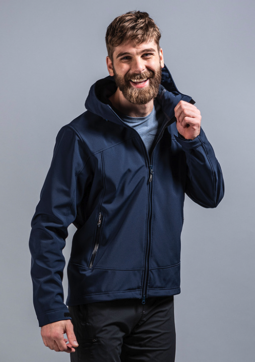 A man wearing a dark blue Tatonka winter jacket