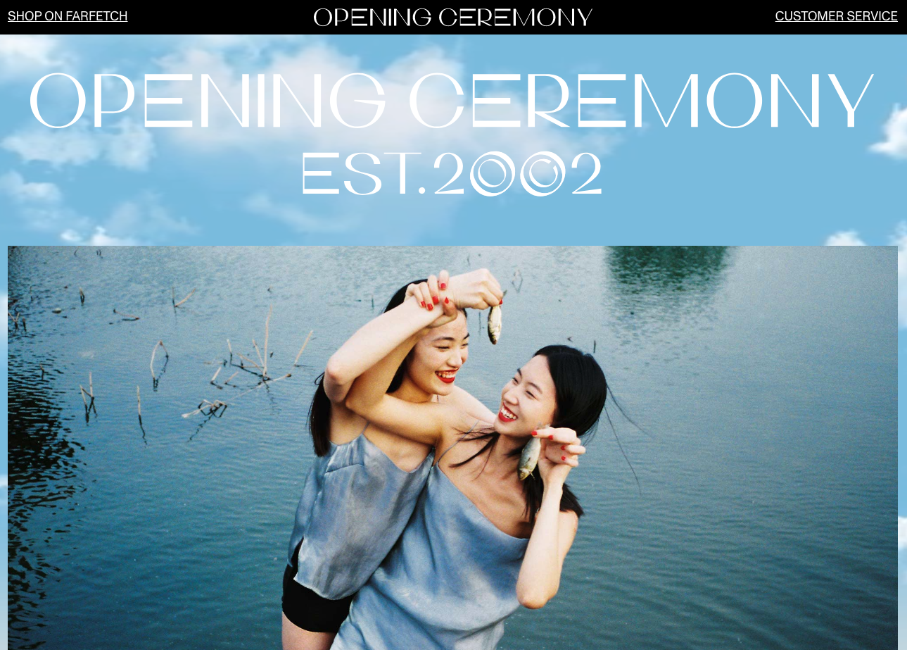 The landing page for the Opening Ceremony Website (April, 2023)