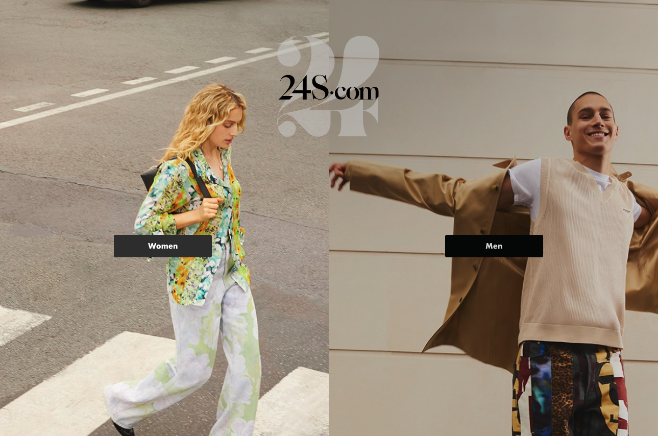 The landing page for the 24s Website (April, 2023)