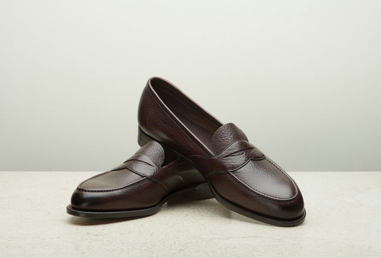 An image of Edward Green dark brown montpellier saddle loafer