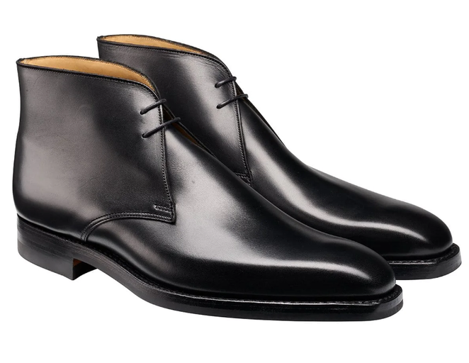 An image of Crockett & Jones black chukka boot