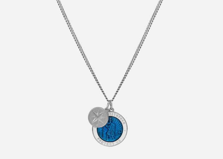 An image of Miansai saint christopher surf necklace