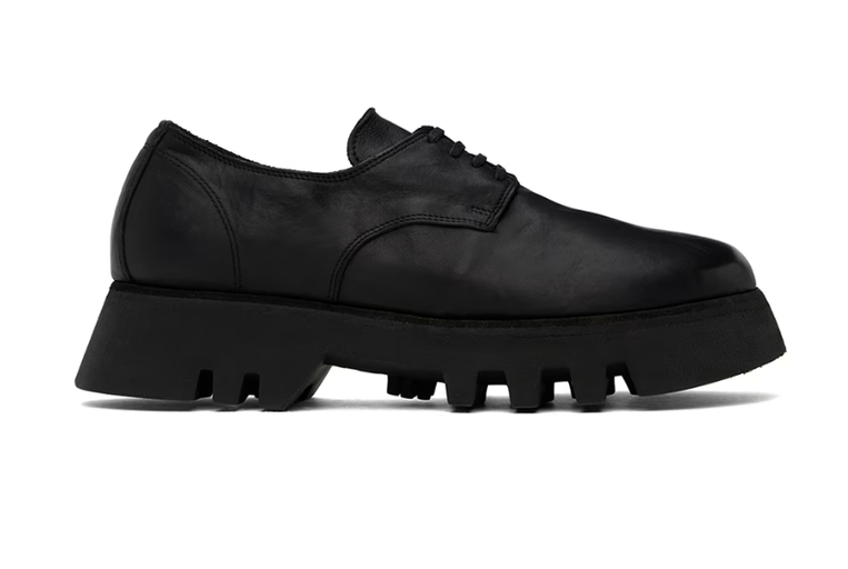 An image of Guidi black zoomorphic derbys