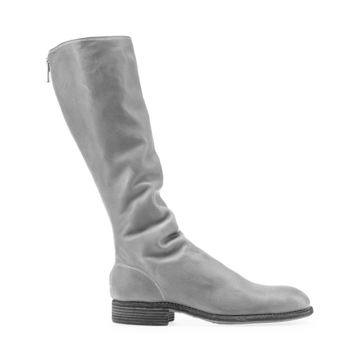 An image of Guidi leather back zip mid-calf boot