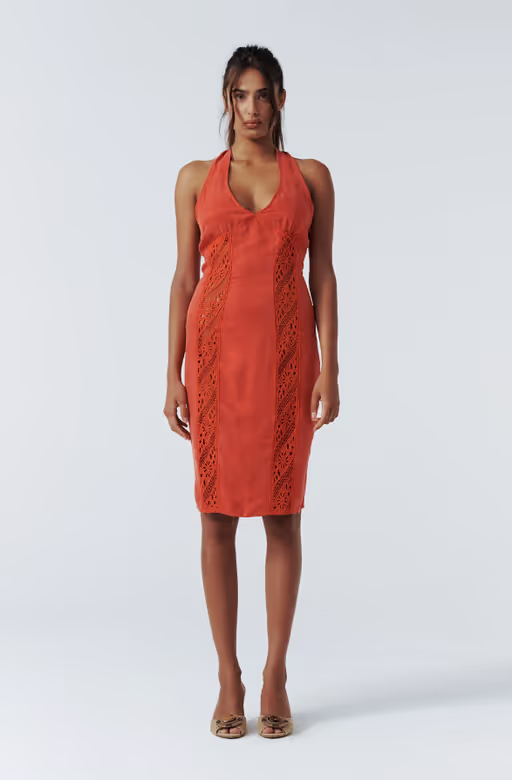 A woman wearing With Jéan​ scarlett dress | red