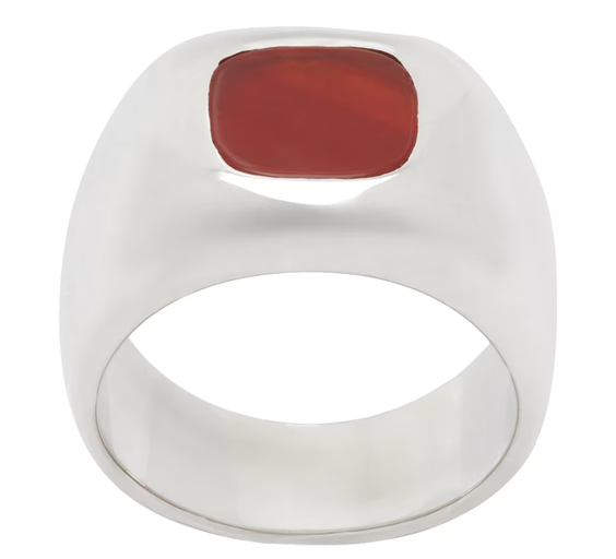 An image of Sophie Buhai silver godfather carnelian ring