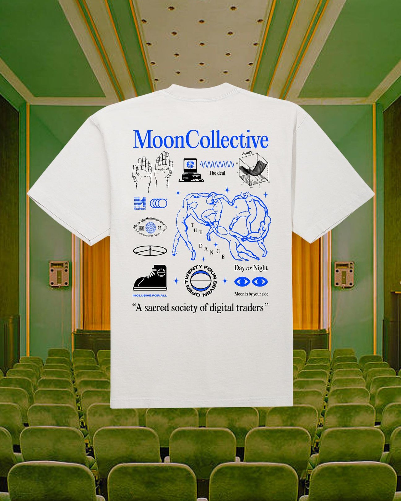 Moon Collective white graphic-print t-shirt